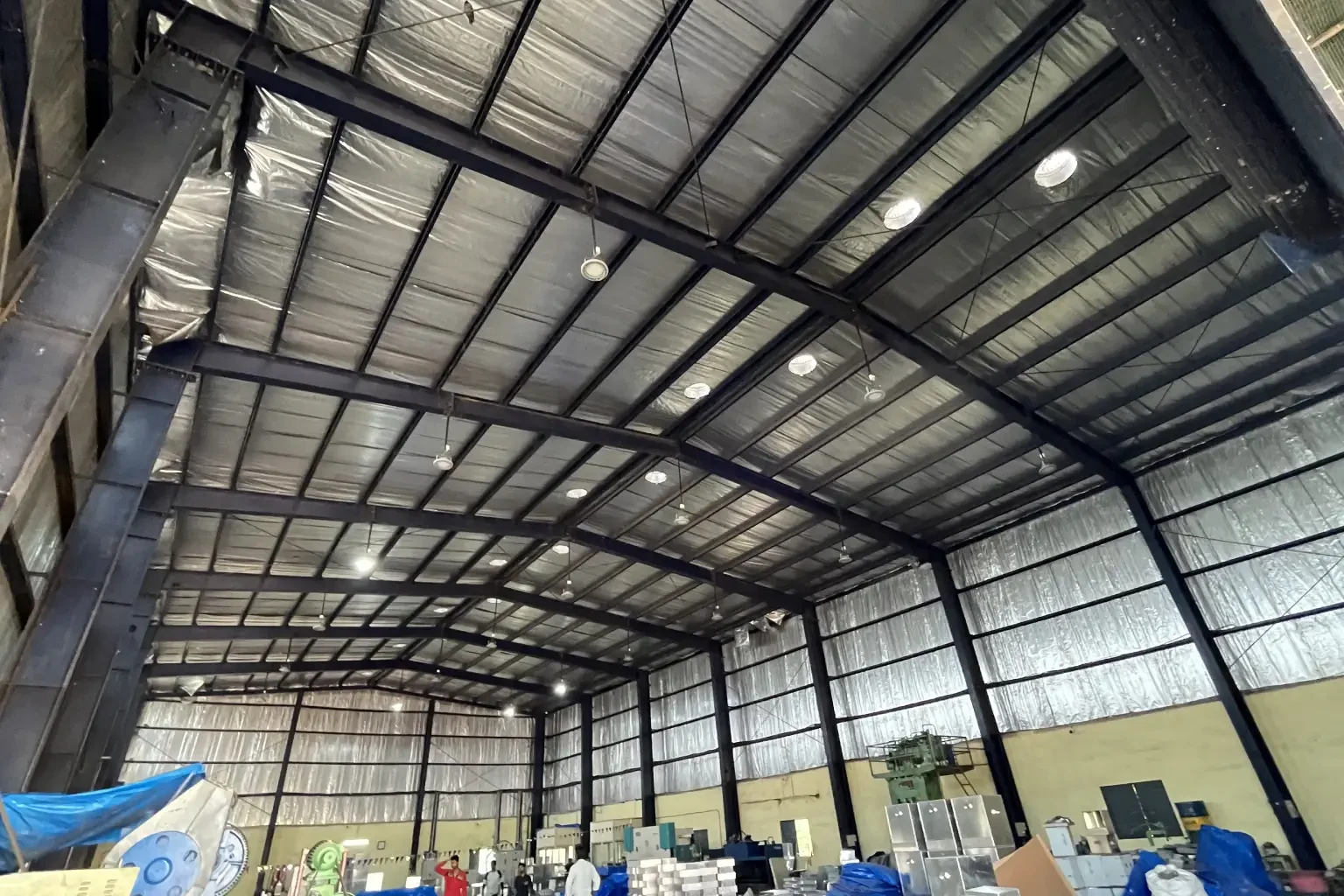 Industrial workshop shed interior